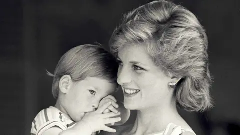 Reuters In the documentary, Prince Harry (seen here with Princess Diana in 1988) says his mother made decisions from her heart, and he says he is "his mother's son"