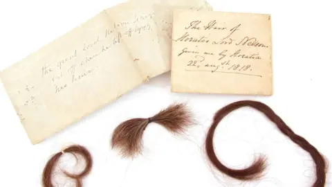 Keys Auctioneers and Valuers /PA Wire Lord Nelson's hair