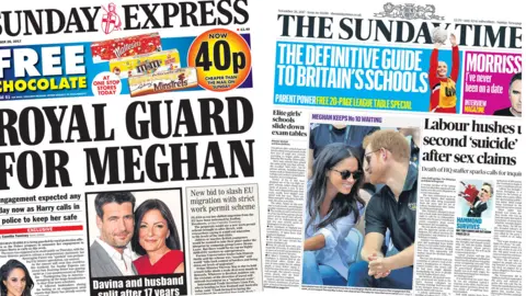 Express and Times front pages
