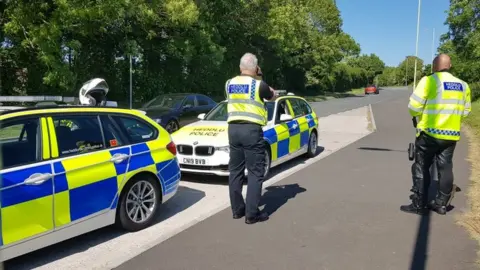 SWP police officers at speed check