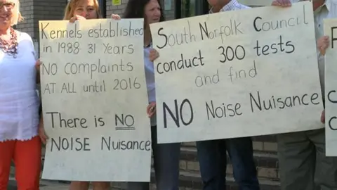 Supporters outside court