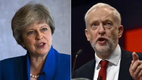 EPA/BBC Theresa May and Jeremy Corbyn composite image