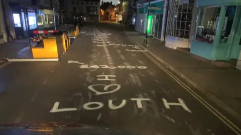 Shane Swan The graffiti on Mercer Row, Louth