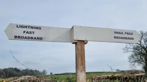 BBC Northleigh broadband sign