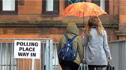 Getty Images polling station rain