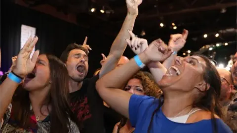 AFP Blue and White party supporters (18/09/19)