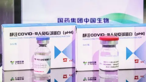 VCG China's CNBG company with vaccines on display at trade fair