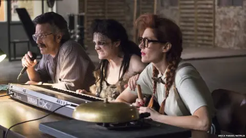 Erica Parise/Netflix Kate with GLOW co-stars Marc Maron and Gayle Rankin