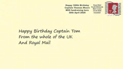 Royal Mail/PA Media Royal Mail's Capt Tom Moore postmark