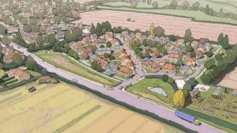 Gladman Developments Drawing of homes