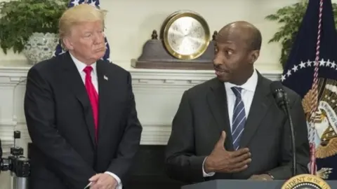 Getty Images Donald Trump and Ken Frazier during a previous White House meeting