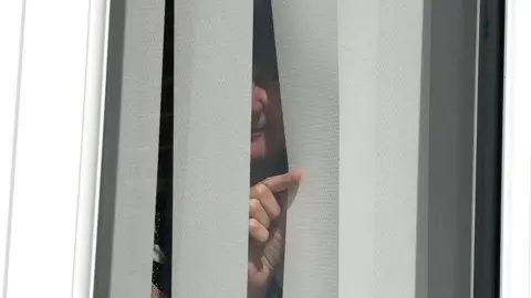 BBC Peeking through blinds