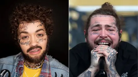 Getty Images Rita Ora as Post Malone and Post Malone as Post Malone