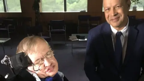 BBC Pallab Ghosh and Stephen Hawking