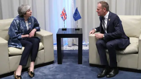 EPA British Prime Minister Theresa May (L) and European Union Council President Donald Tusk