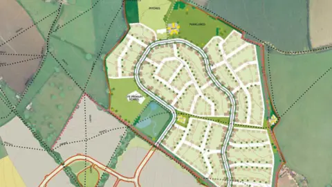 Robert Hitchins Ltd Stroud District Council A map showing the plans for the site