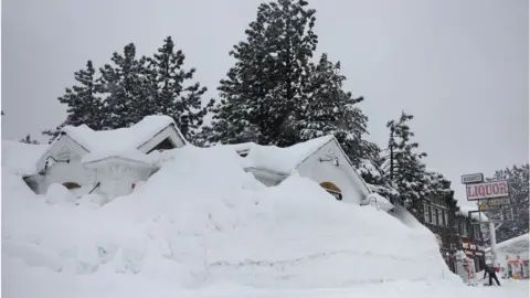 Getty Images Parts of California are covered in more than 10 feet of snow