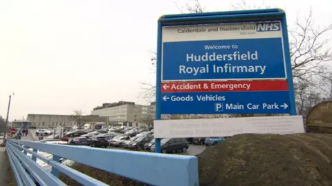 BBC Huddersfield Royal Infirmary sign