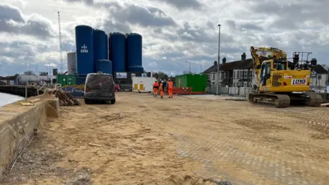 Shaun Whitmore/BBC Blast site of bomb