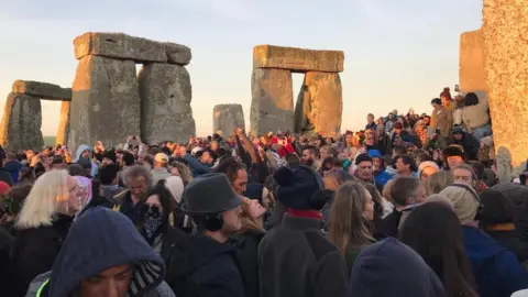 People photographing Stonehenge