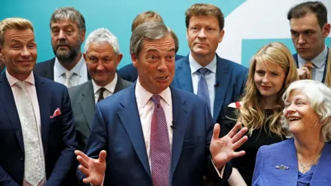 Reuters Nigel Farage and the Brexit Party MEPs