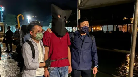 HKPF Picture of Matthew Choi being arrested