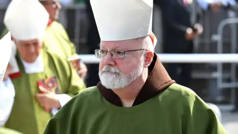 Getty Images Cardinal Sean O'Malley attends the mass celebrated by Pope Francis at the Las Palmas air base in Lima on January 21, 2018.