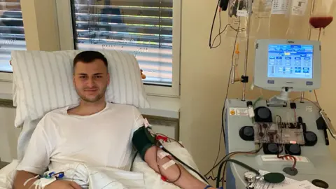 BBC News Marius donating