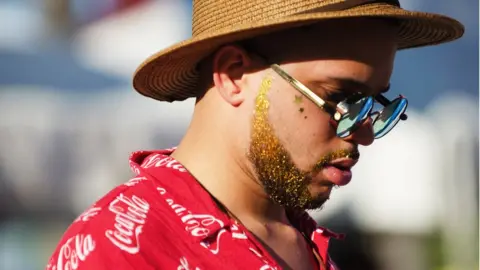 Getty Images What's a festival without a glitter beard?