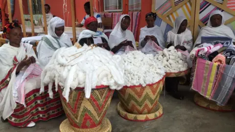 Amensisa Negera Women making traditional clothing