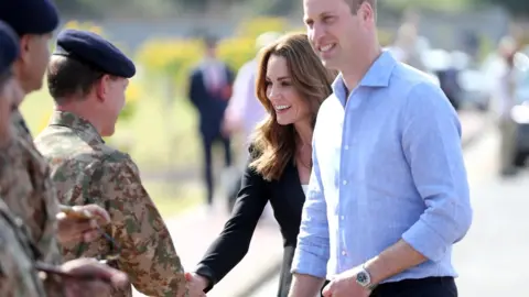 Getty Images Catherine, Duchess of Cambridge and Prince William, Duke of Cambridge visit an Army Canine Centre, in Islamabad on 18 October 2019