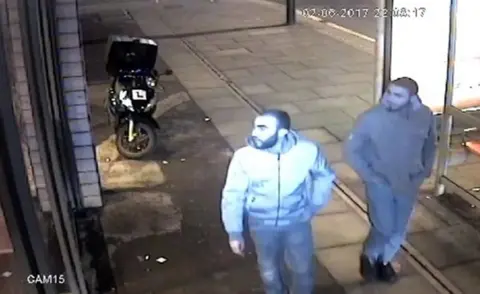 Met Police Rachid Redouane and Youssef Zaghba outside the Ummah Fitness Centre