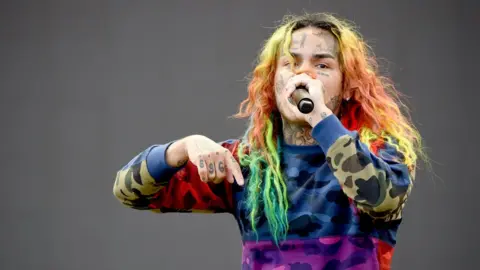 Getty Images Tekashi 6ix9ine performing on the Rocky Stage during the 2018 Made In America Festival