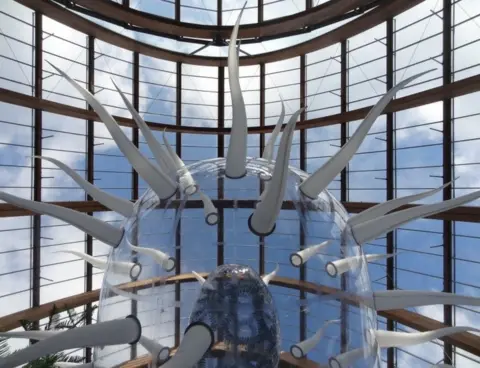 PA Inflatable E.coli sculpture