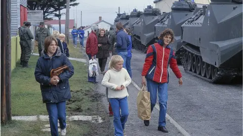 Getty Images Family life in Falkland conflict