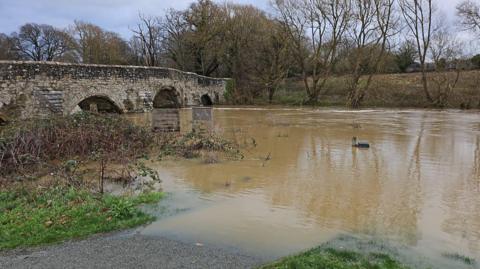 River Medway flooding at Teston