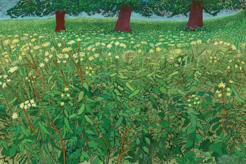 Christie's/David Hockney Queen Anne's Lace Near Kilham by David Hockney