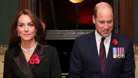PA Media Kate and William arrive at the Royal Albert Hall