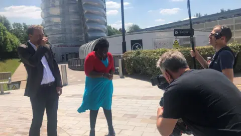 Dr Aderin-Pocock filming The Sky at Night in Leicester