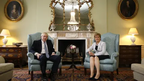 PA Media Boris Johns meets Nicola Sturgeon
