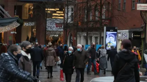 PA Media Belfast shopping scene