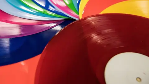 Getty Images brightly coloured records