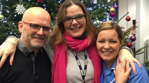 Charlotte Wright with Steve Race and Josie Vincent