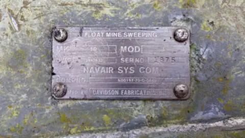 Catriona Spink Plate on the minesweeping equipment