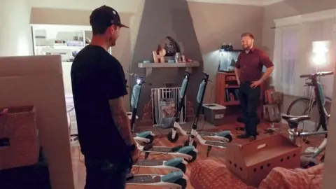 Kyle's house is quickly overrun by scooters