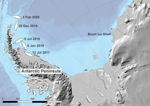 S.BEVAN/Swansea Uni Map of Antarctic
