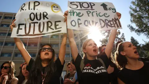 Getty Images UCLA students demonstrate against a tuition hike