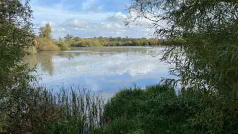 Ollie Conopo/BBC Wide river surrounded by trees