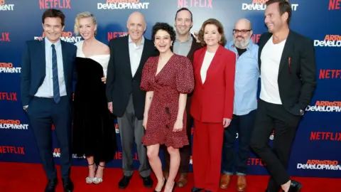 Getty Images The cast of Arrested Development at the premiere of season five, May 2018