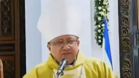 Screengrab/TVMerced Screengrab of live feed of Mass at cathedral in Matagalpa